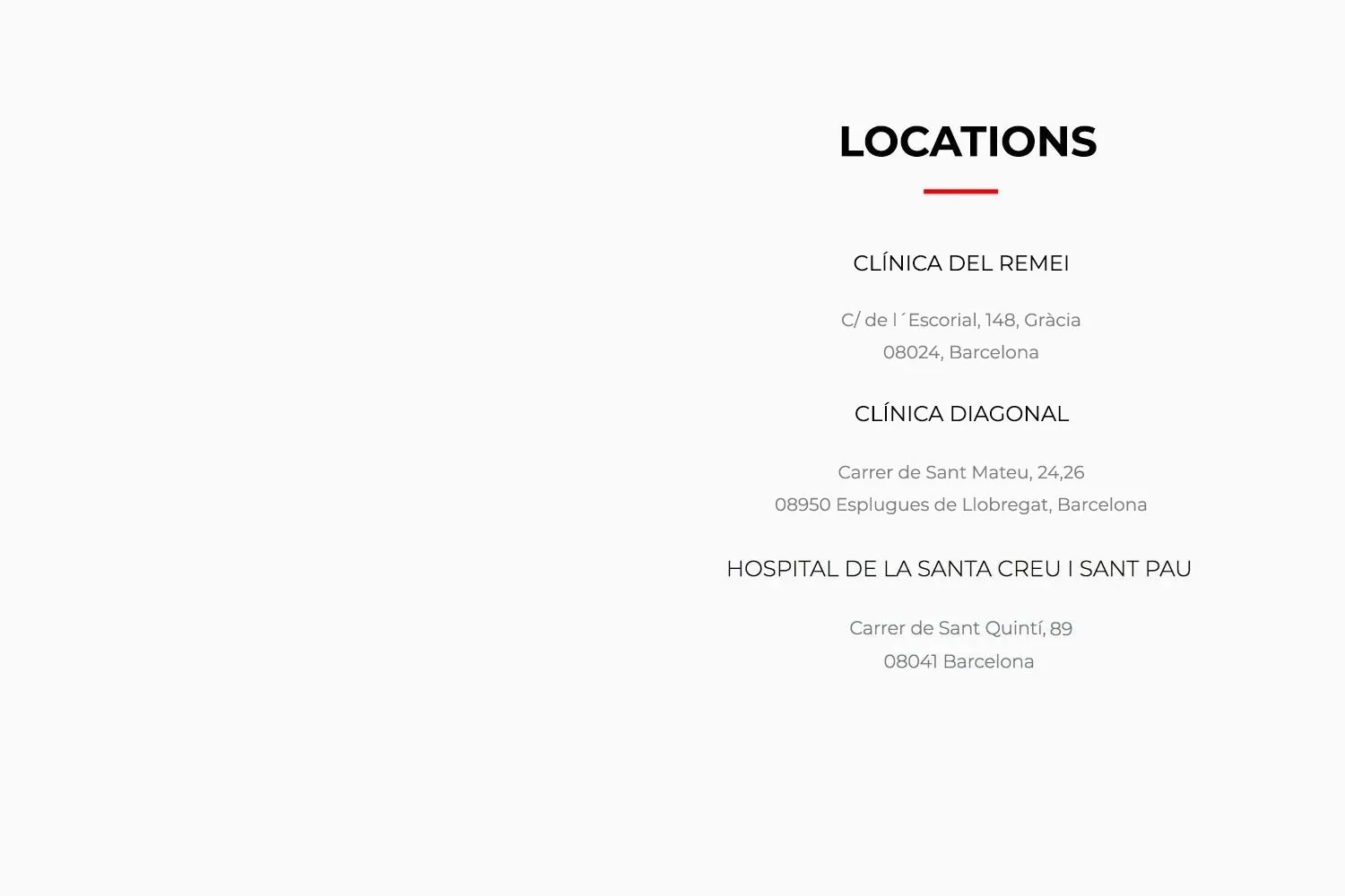 Dr de Quintana Contact see locations